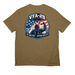 Fist 'em with flag&nbsp;, a Coyote Brown All-American Unisex Tee (back-view)