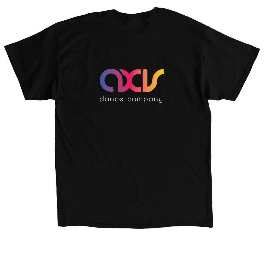 AXIS Dance Company Apparel, a Black Classic Unisex Tee (back-view)