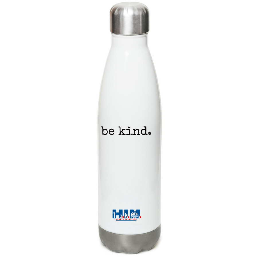Be Kind Water Bottle, a White Stainless Steel Water Bottle