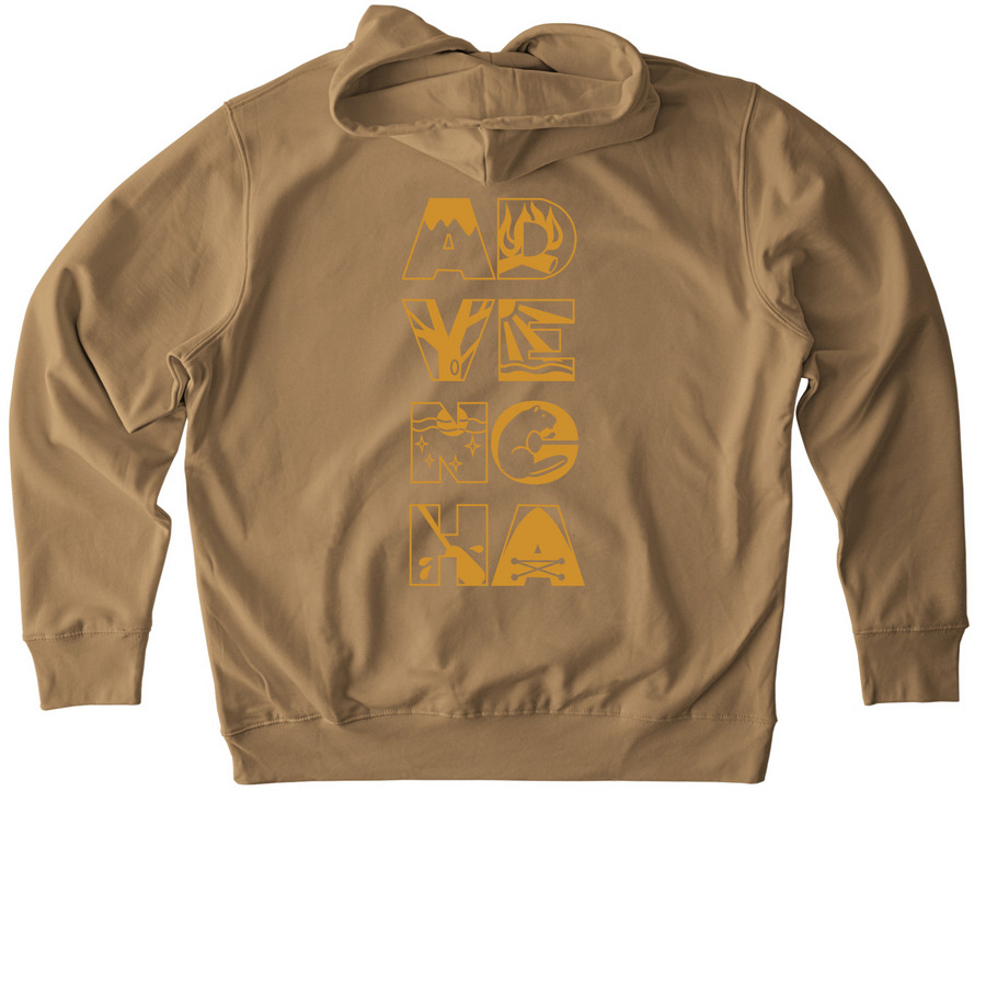 Paddle Adventurer Hoodie, a Latte Stanley/Stella Unisex Cruiser 2.0 Pullover Hoodie (back-view)