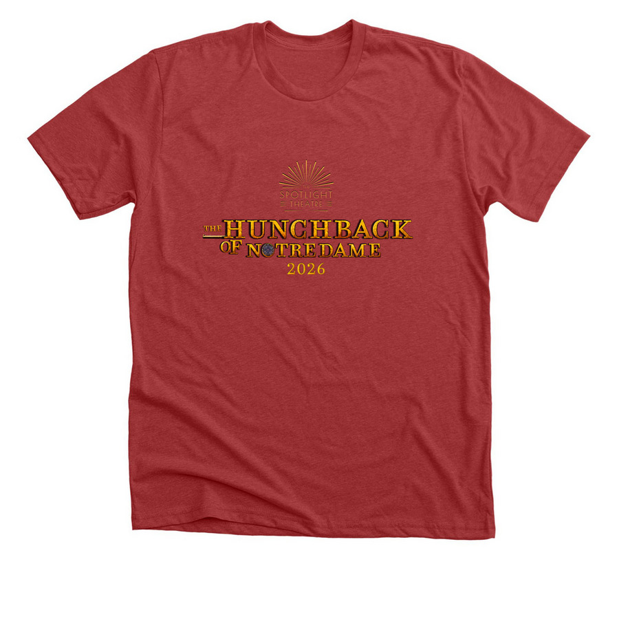The Hunchback Of Notre Dame, a Heather Canvas Red Premium Unisex Tee