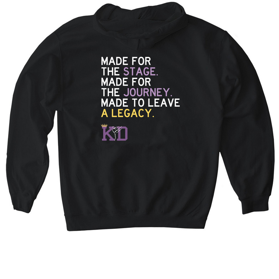 Legacy Journey, a Black Gildan Softstyle Pullover Hoodie (back-view)