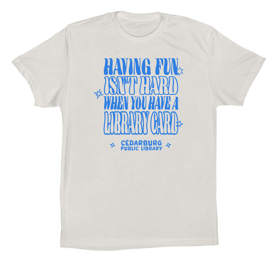Having Fun, a Vintage White Premium Cotton Tee
