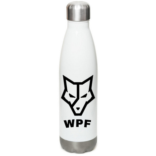 WPF Water Bottle, a White Stainless Steel Water Bottle