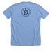 Turtle Tea Podcast, a Heather Carolina Blue Premium Unisex Tee (back-view)