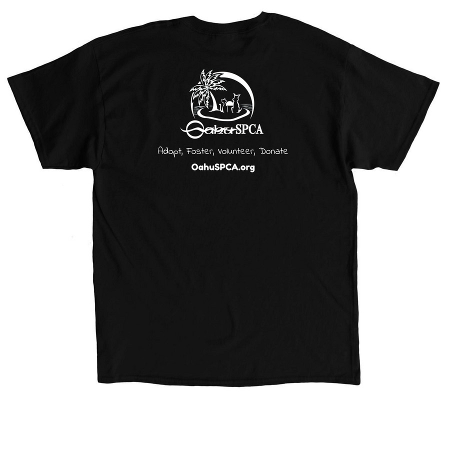 Good Day To Adopt, a Black Classic Unisex Tee (back-view)