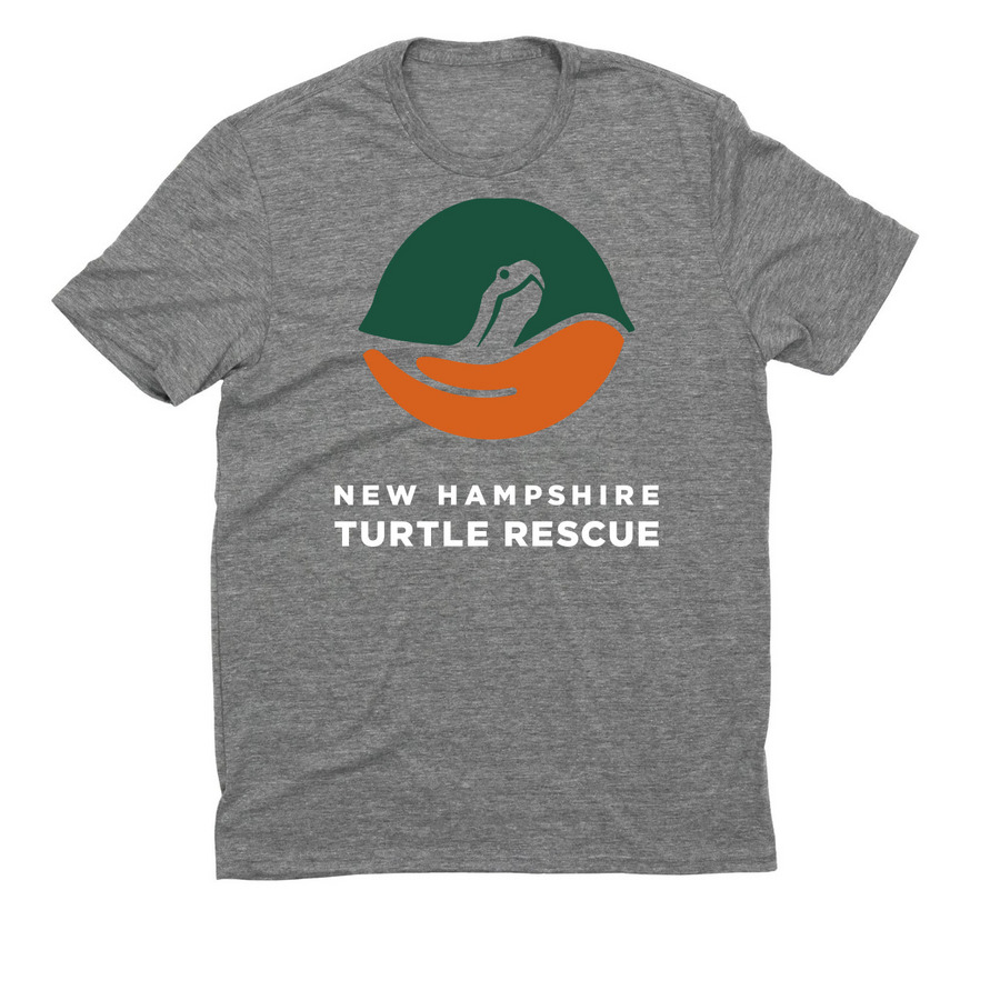 New Hampshire Turtle Rescue Logo Shirt, a Aluminum Grey Allmade Eco Triblend Unisex Tee