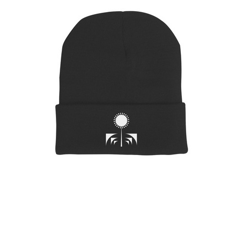 Beanie with TDK Logo, a Black Printed Cuffed Beanie