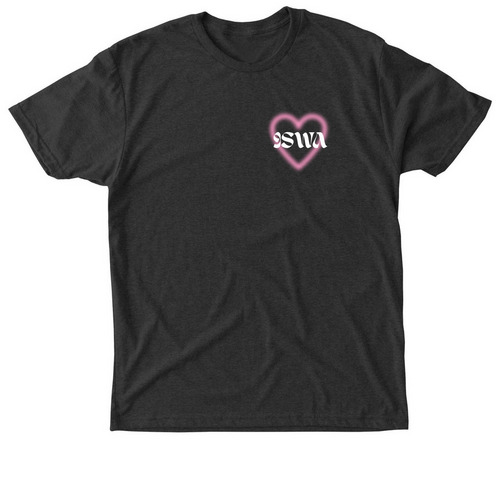 ISWA Heart Pocket, a Vintage Black Triblend Unisex Tee