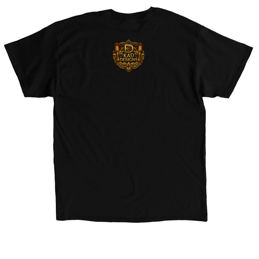 Ka?? Hawai'i T-Shirt, a Black Classic Unisex Tee (back-view)