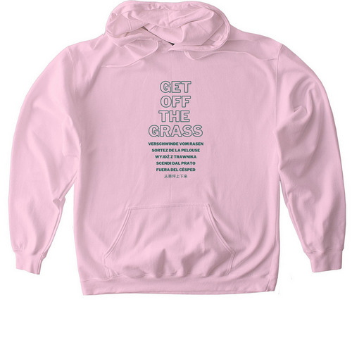 Get Off The Grass - My Roman Empire, a Light Pink Gildan Softstyle Pullover Hoodie