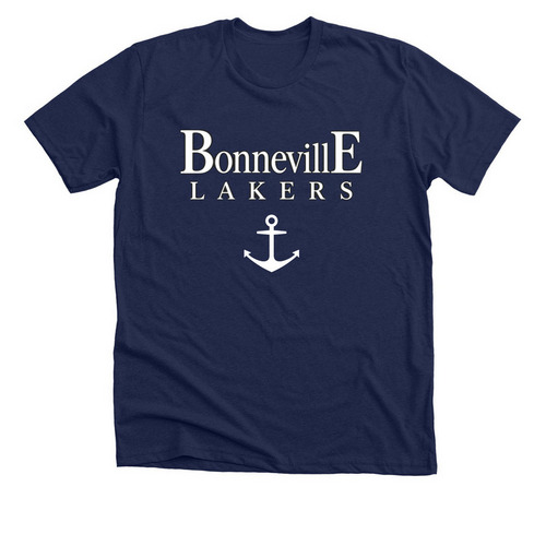 Bonneville Lakers, a Solid Navy Blend Premium Unisex Tee