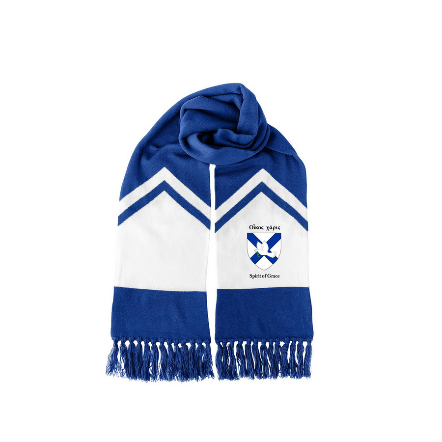 Charis Scarf, a True Royal/ White True Royal/ White