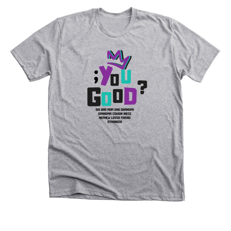 Through My Lens- Annual Fundraiser, a Athletic Heather Premium Unisex Tee