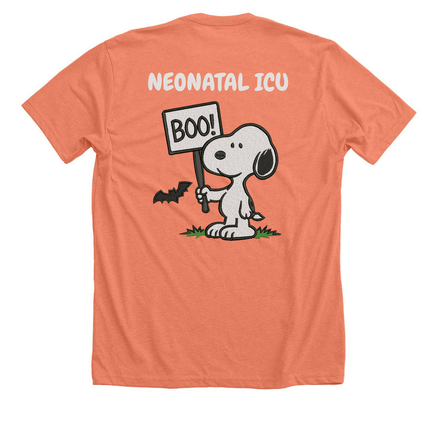 Children's X Snoopy, a Heather Sunset Premium Unisex Tee (back-view)