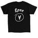 &nbsp;Love Tee&nbsp;, a Black Classic Unisex Tee (back-view)