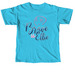 Brave like Ellie logo shirts, a Lagoon Blue Comfort Colors Unisex Tee