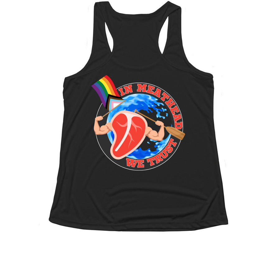 Amazon Meatheads QuickDry Performance Gear, a Black Women's Performance Tank (back-view)