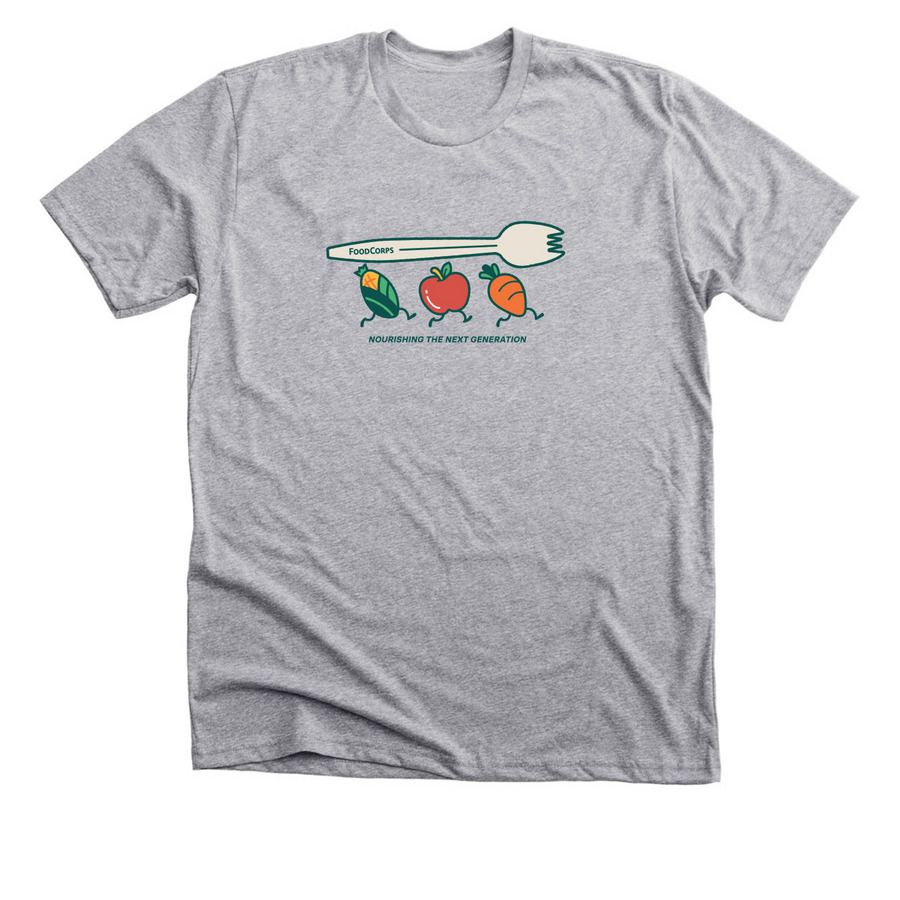 Nourishing the Next Generation, a Athletic Heather Premium Unisex Tee
