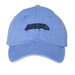 bird nerd--drippy, a Periwinkle Printed Pigment Dye Baseball Cap