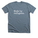 Made by Refugees. Period., a Heather Slate Premium Unisex Tee