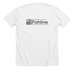 Shirts and Sweatshirts with Black Logo, a Solid White Blend Premium Unisex Tee (back-view)