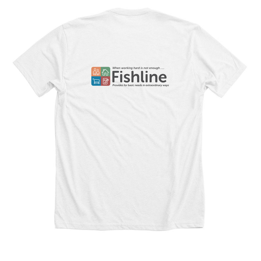Shirts and Sweatshirts with Black Logo, a Solid White Blend Premium Unisex Tee (back-view)