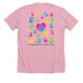 "because their lives are worth our time", a Heather Pink Premium Unisex Tee (back-view)