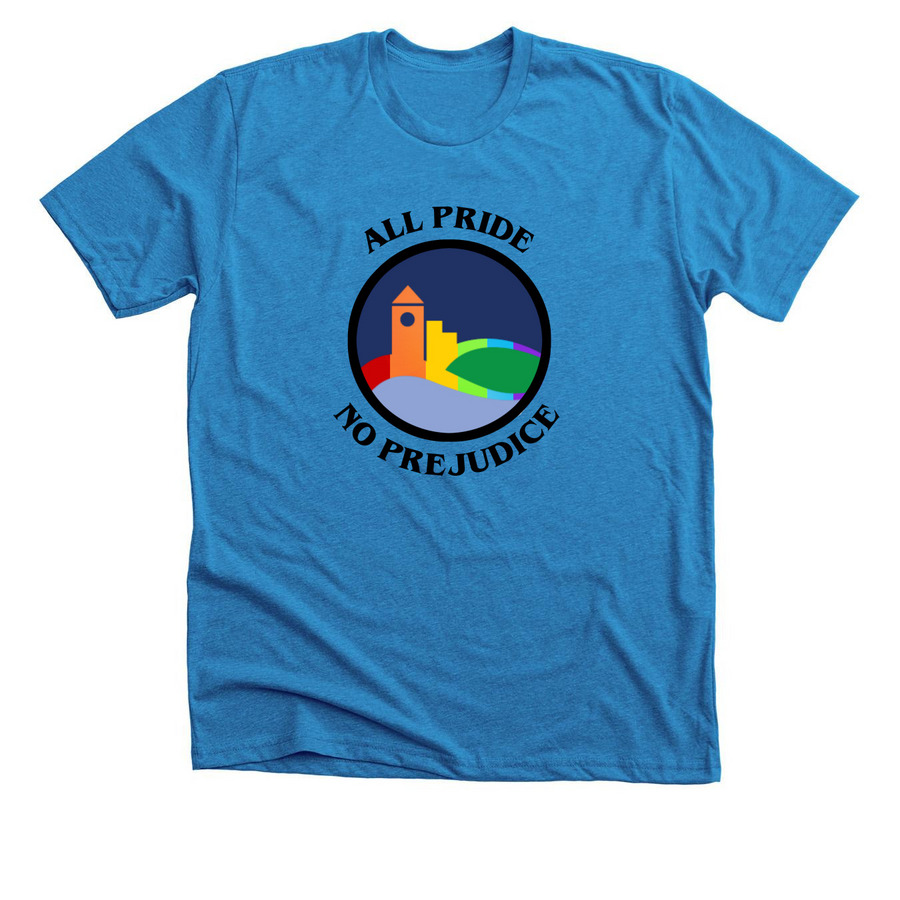 Pride 25, a Neon Blue Premium Unisex Tee