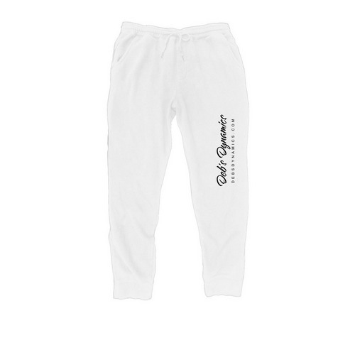 Deb's Dynamics, a White Midweight Fleece Joggers