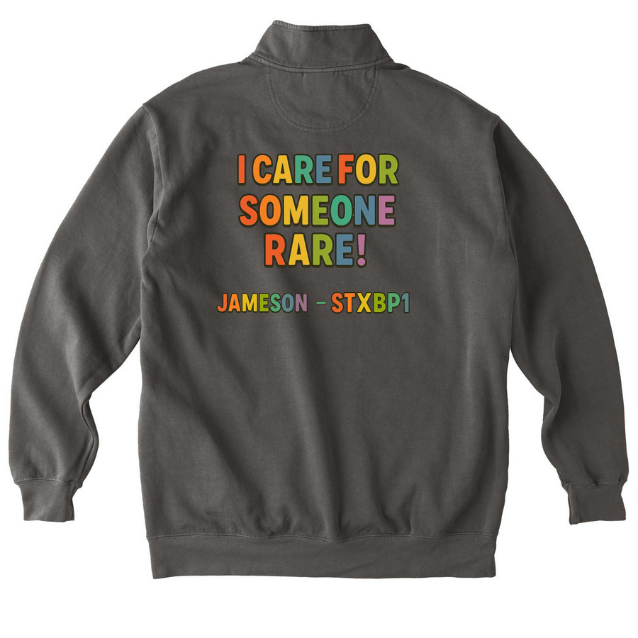 Get Jam Movin' to SMILE, a Pepper Comfort Colors Quarter Zip Pullover (back-view)