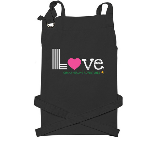 love, a Black Cotton Canvas Pocket Apron