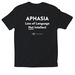 Aphasia Loss of Language, a Black Softstyle Cotton Tee