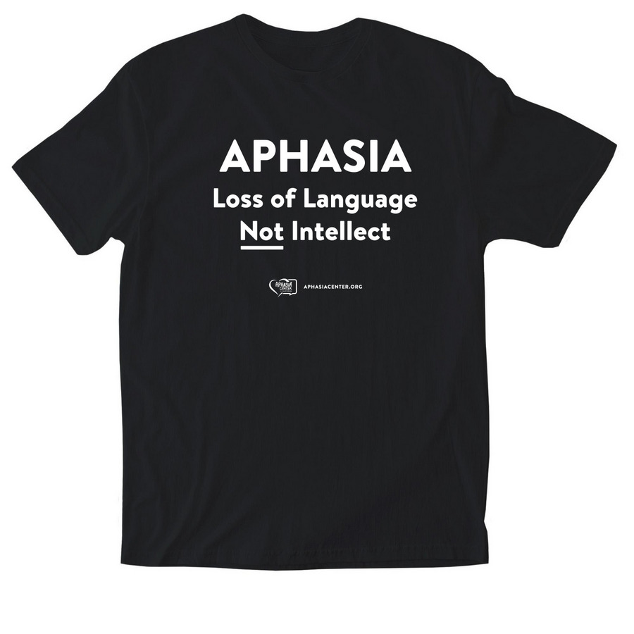 Aphasia Loss of Language, a Black Softstyle Cotton Tee