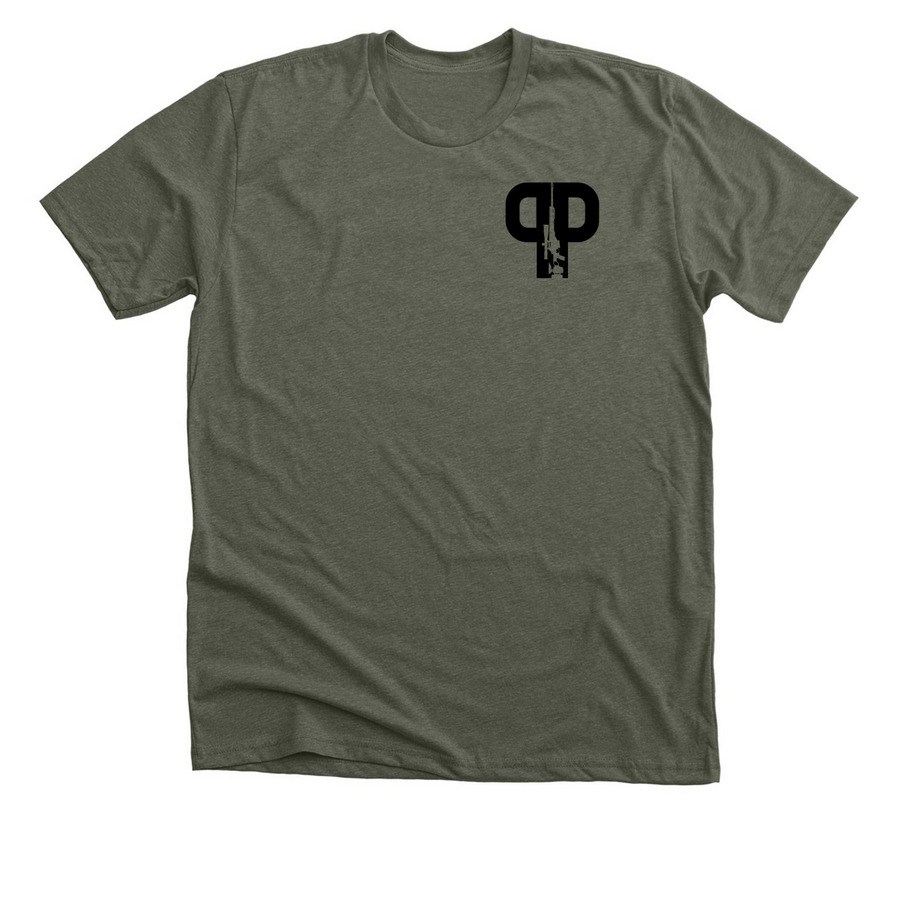 Pump's Precision Rifle Training, a Heather Military Green Premium Unisex Tee