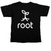 Root Logo Large, a Black Comfort Colors Unisex Tee