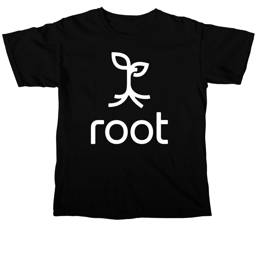 Root Logo Large, a Black Comfort Colors Unisex Tee