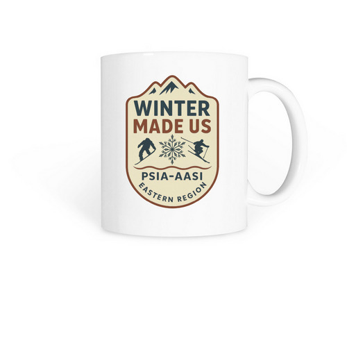 PSIA-AASI Eastern Region 2025 Design - mugs, a White Coffee Mug