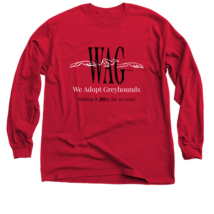 30th Anniversary Greyhounds Shirt, a Red Classic Long Sleeve Tee