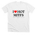 I heart hot mitfs, a Solid White Blend Premium Unisex Tee