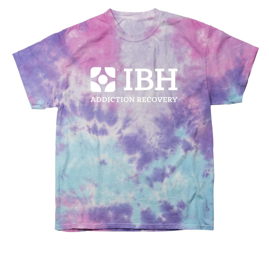 IBH Addiction Recovery Full Logo, a Cotton Candy Classic Tie Dye Tee