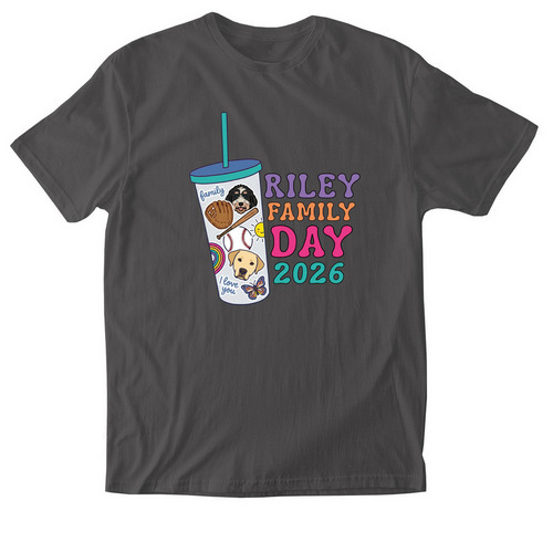 Riley Family Day 2026, a Charcoal Softstyle Cotton Tee