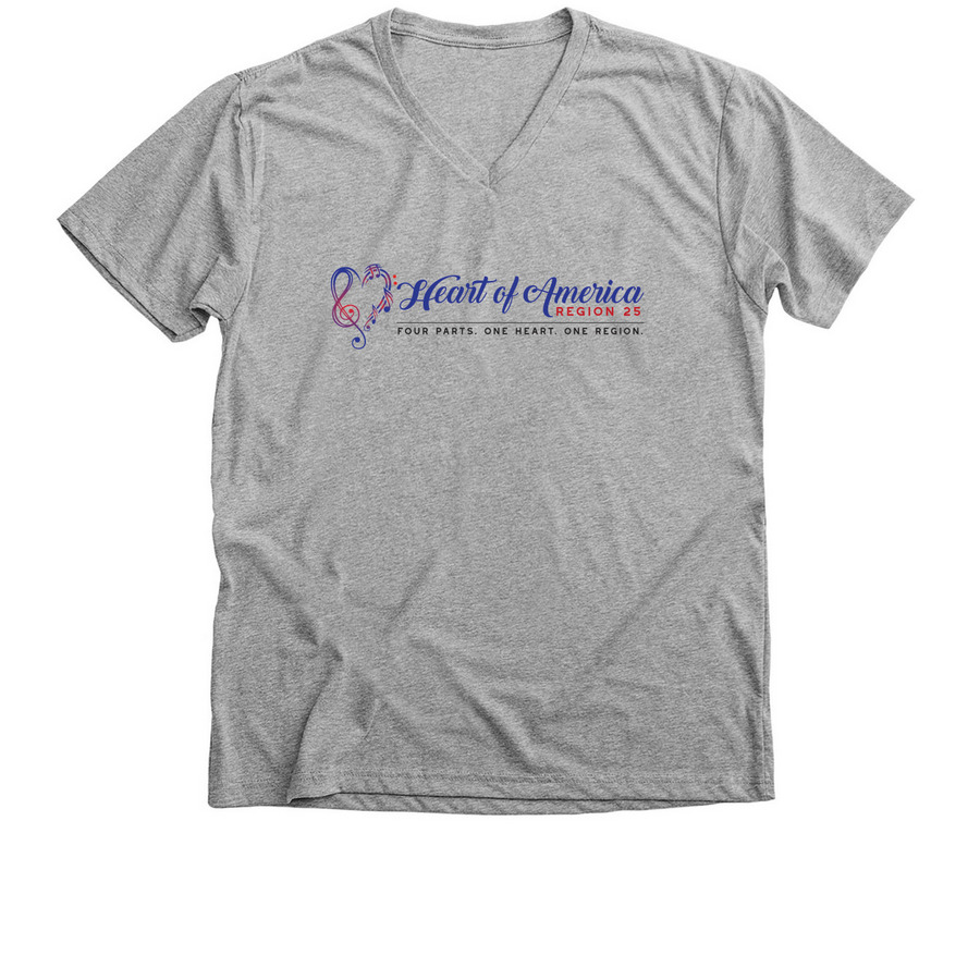 Region 25 - NEW Logo!, a Athletic Heather Premium V-Neck Tee