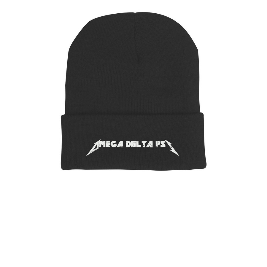 rock beanie, a Black Printed Cuffed Beanie