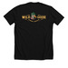 "Objects in Mirror" Design, a Solid Black Blend Premium Unisex Tee (back-view)
