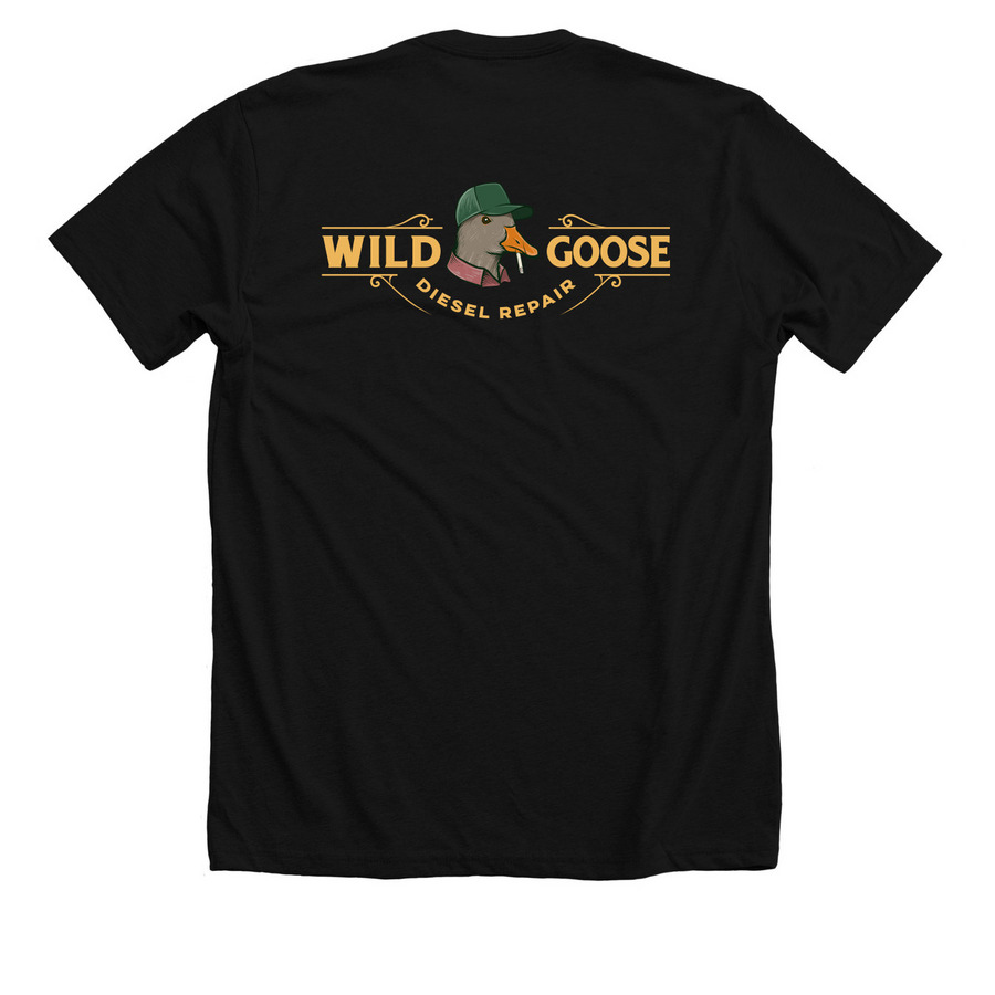 "Objects in Mirror" Design, a Solid Black Blend Premium Unisex Tee (back-view)