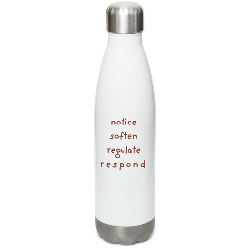UYJ HYDRATE, a White Stainless Steel Water Bottle