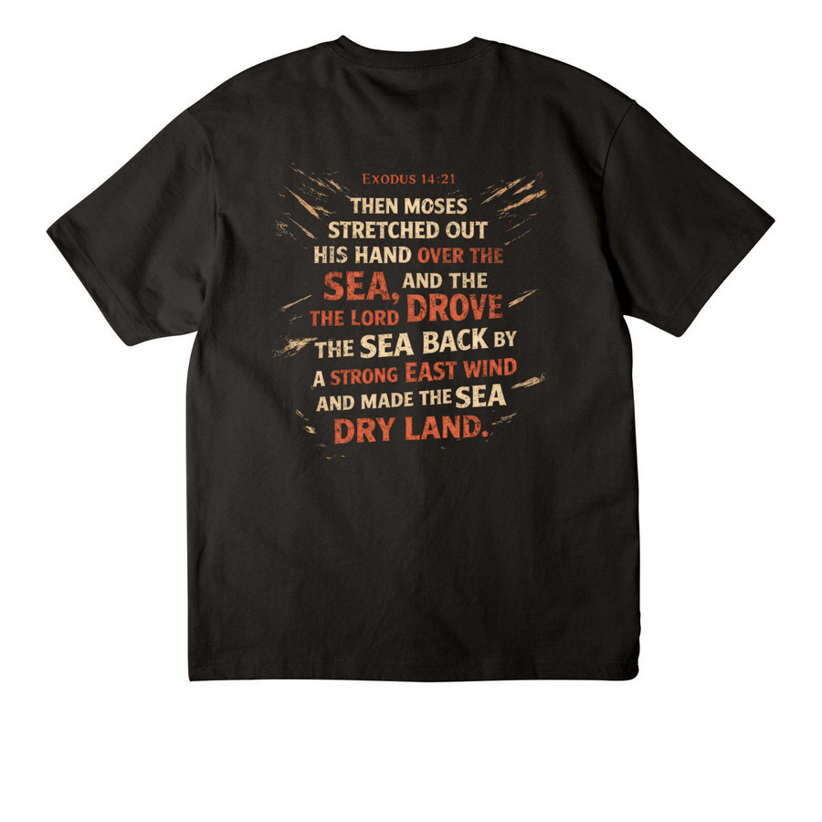 SEA OBEYED, a Black Unisex Heavyweight Tee (back-view)