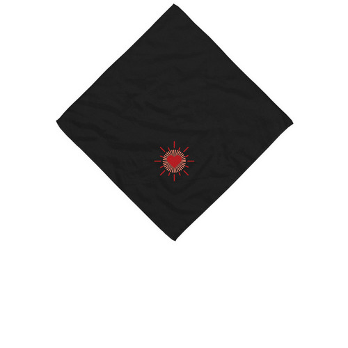 Radiant Heart (dog bandana), a Black Cotton Bandana