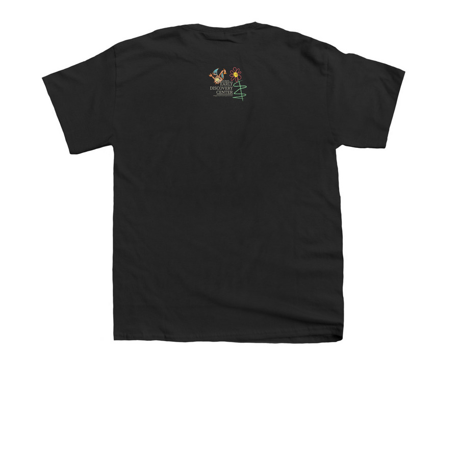 Louie's Charizard, a Black Youth Unisex Tee (back-view)